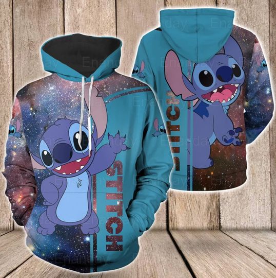 Stitch Galaxy Disney 3D HOODIE US Size All Over Hoodie