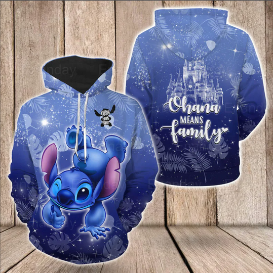 Disney Stitch 3D HOODIE Halloween Gift Hoodie