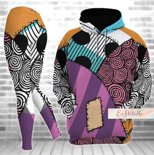 Halloween Sally 3D Disney Hoodie Legging Set