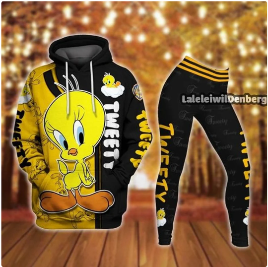 Personalized Tweety Disney 3D Disney Hoodie Legging Set
