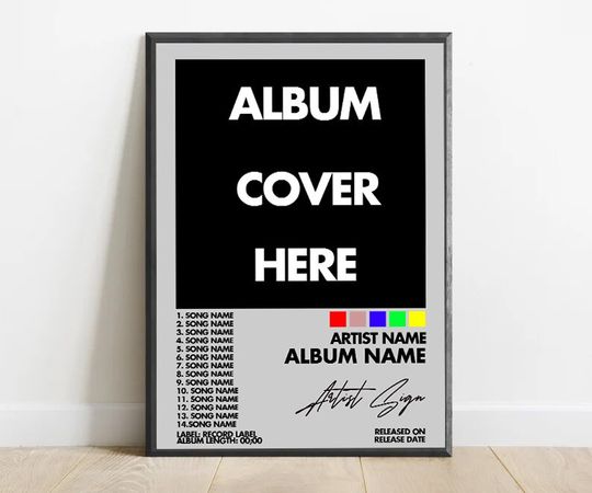 Discover Custom Album Poster | Custom Album Print | Album Cover| | Album Cover Poster