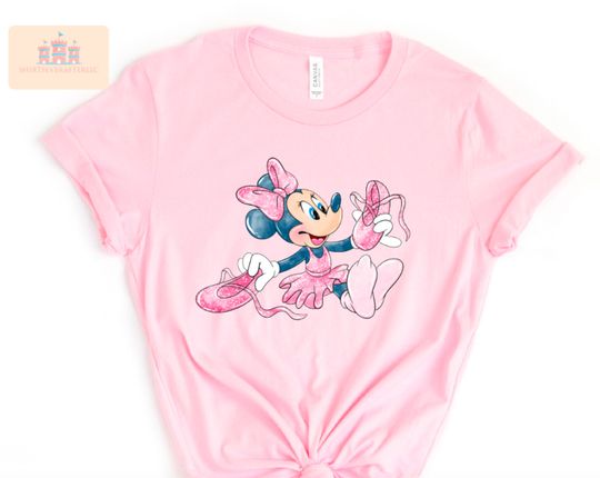 Women's minnie mouse ballerina shirt, Family Disney shirt, Matching minnie shirt, mouse ballerina shirt
