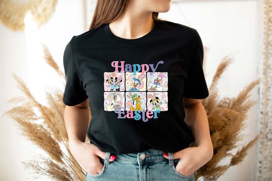 Happy Easter Mickey And Friends Shirt, Disney Characters Easter Shirt