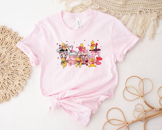 Discover Pooh Valentine Shirt, Disney Shirt,  Pooh Bear Shirt, Disneyworld Shirt, Valentine Drinks Shirt, Disney Lover Shirt