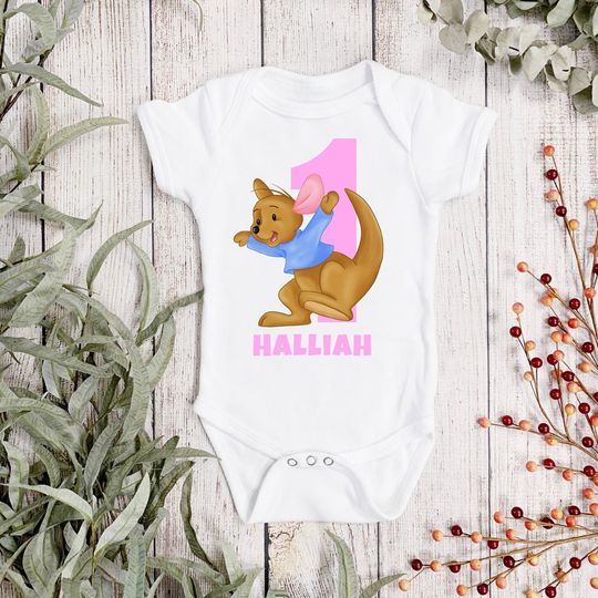 Disney Winnie The Pooh Sleepsuit - Disney Personalised Baby - Winnie The Pooh Baby Vest