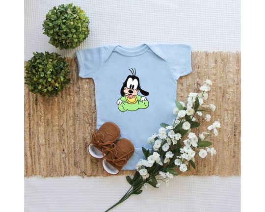 Baby Goofy Infant Bodysuit | Disney Winnie the Pooh | Eeyore Roo Piglet Pooh Bear | Minnie Mickey Mouse
