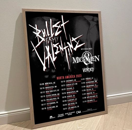 Bullet For My Valentine Tour 2023 Poster