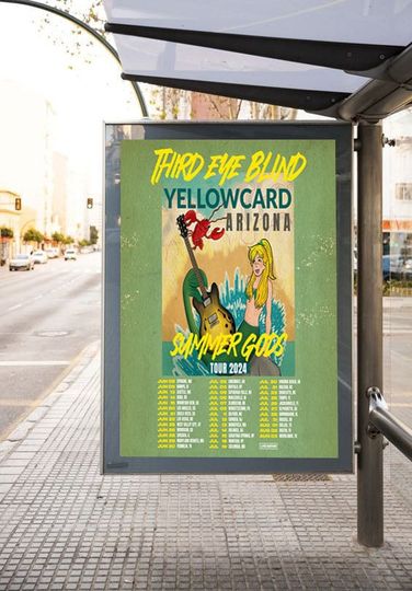 2024 Summer Gods Tour with Yellowcard & A R I Z O N A Poster