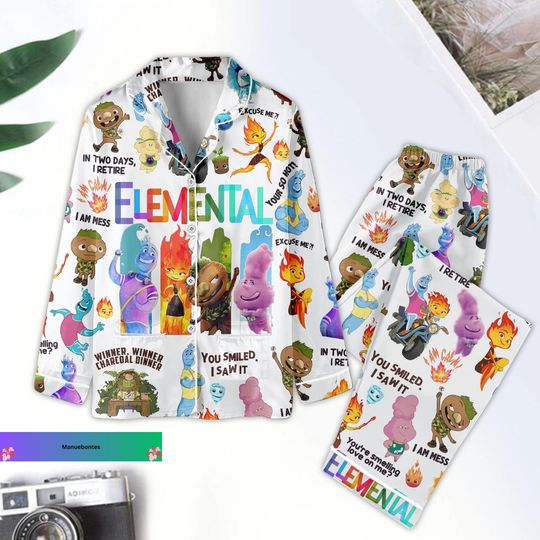 Elemental Pajamas Set, Disney Pixar Elemental Pajamas Set