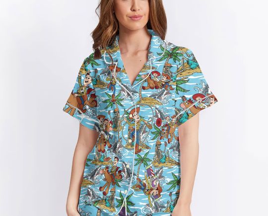 Toy Story Disney Pajamas, Beach Vibes Woody Buzz Lightyear Pajamas Set