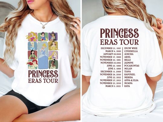 Princess Eras Tour Shirt, Disneyland Princess Tour Shirt
