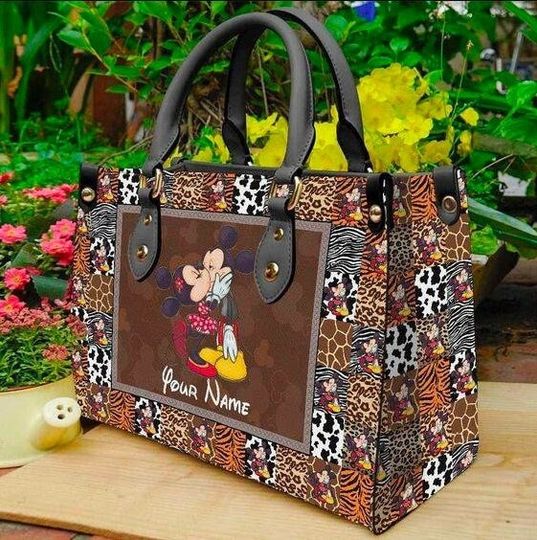 Vintage Mickey Leather HandBag,Mickey Handbag,Love Disney,Disney Handbag,Travel handbag