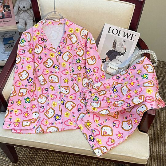 Cartoon Hello Kitty Pyjamas Set