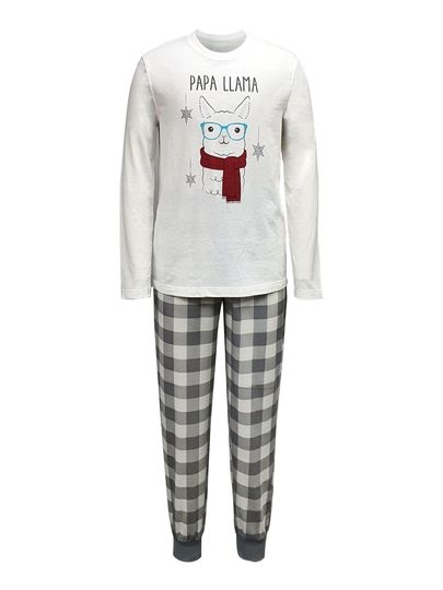 Family PJs Intimates Gray Set Plaid Holiday Pyjamas Set