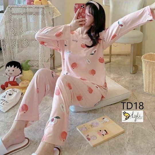 Peach Pajamas, Women's Pajama Sets, Cute Fruit Sleepwear for Teenager and Adults