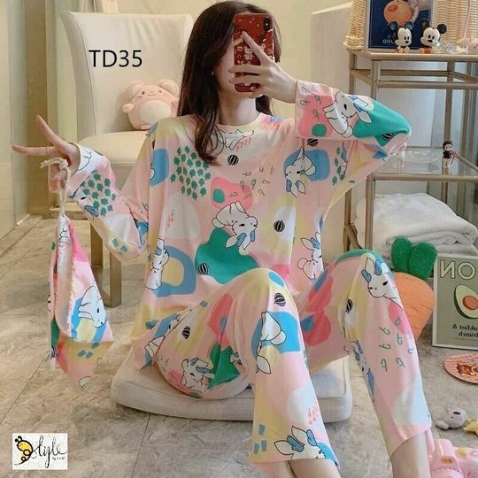 Bunny Pajama Sets, Cute Rabbit Pajamas, Cute Sleepwear for Teenagers and Adults