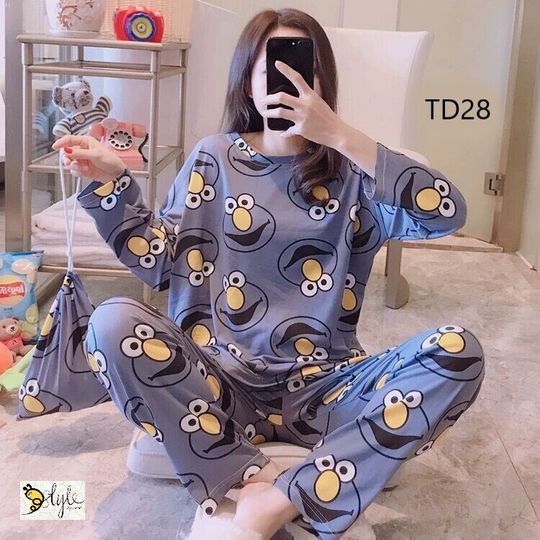 Elmo Pajamas, Cartoon Pajama Sets, Sleepwear for Teenagers and Adults, Gift Idea