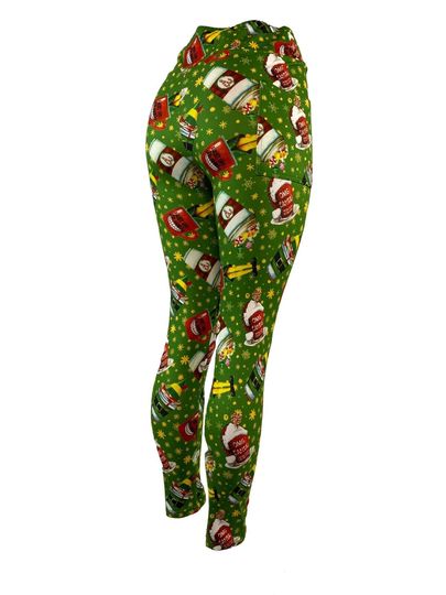 Buddy The Elf Hot Chocolate Coffee Cups Leggings