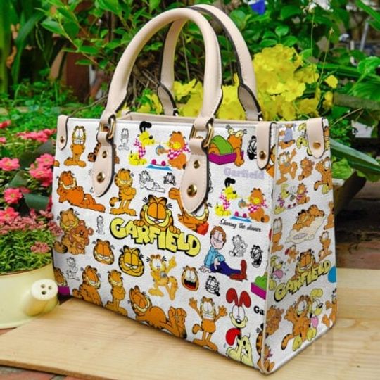 Garfield Handbag, Garfield Leather Bag, Garfield Disney handbag, Cute Disney Bag