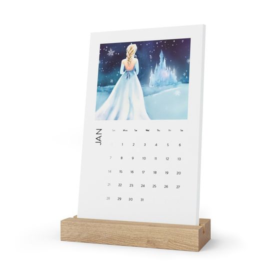 Disney Inspired Vertical Desk Calendar (2024)