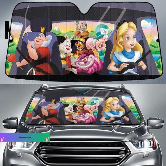 Alice In Wonderland Auto Sun Shade, Disney Alice Car Sunshade