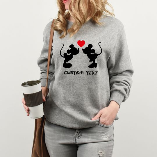 Personalized Disney Valentine Minnie and Mickey Sweatshirt