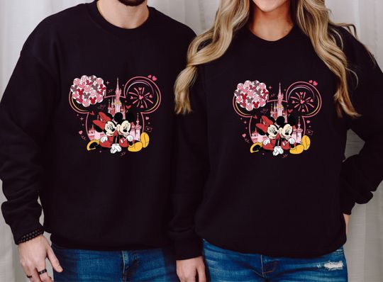 Disney Valentine Minnie and Mickey Sweatshirt