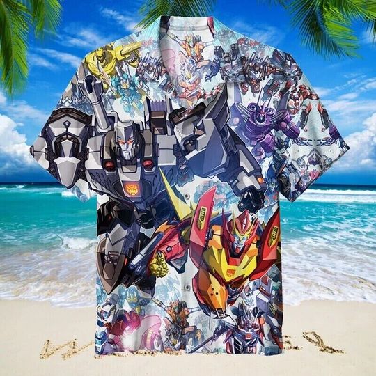 Transformers Cartoon Poster Movie Hawaiian Shirt