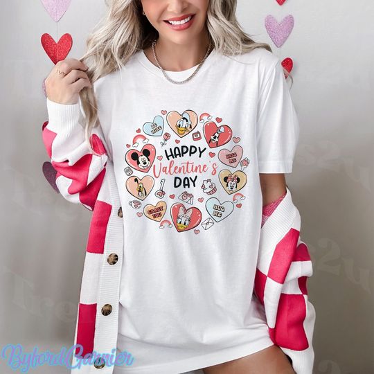 Mickey and Friends Disney Happy Valentine's Day Shirt