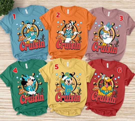 Mickey and friends Cruising shirts, Disney Cruise line shirt