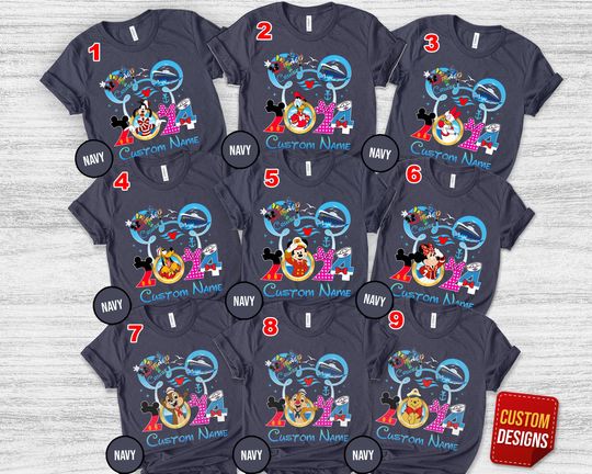 Personalized Mickey and Friends Disney Cruise 2024 shirt