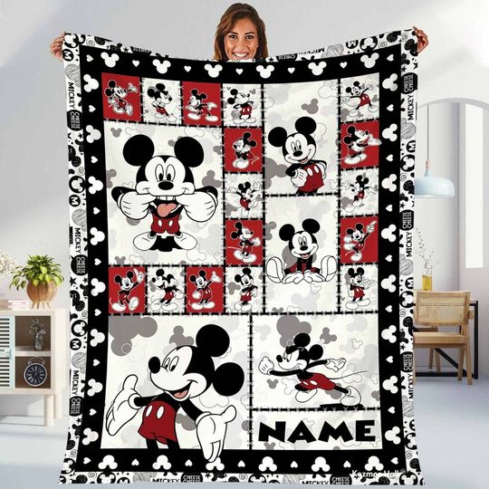 Personalized Mickey Mouse Disney Blanket
