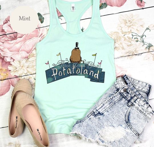 Potatoland Tank Top, Disney Women's Shirt, Magic Kingdom Shirt E0837