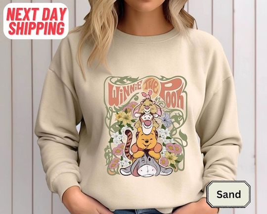 Retro  Winnie The Pooh Sweatshirt,Vintage Winnie Pooh and Friends Shirt, Disney Winnie the Pooh Shirt