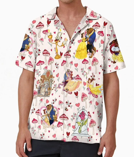 Beauty And The Beast Hawaiian Shirt, Valentine'S Day Gift