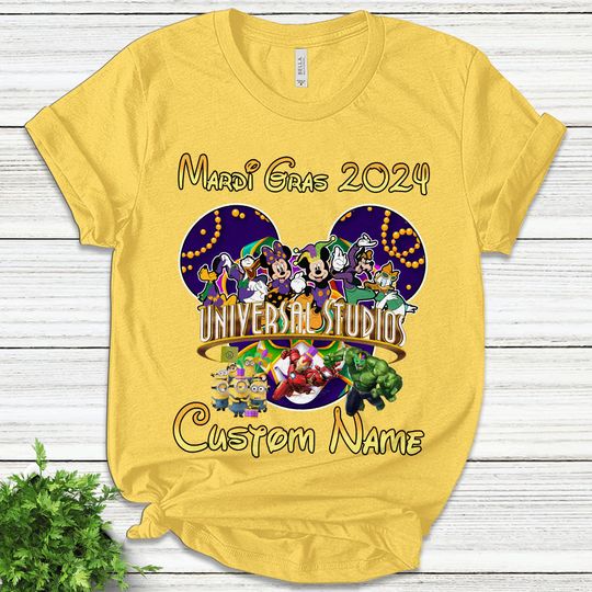 Personalized Universal Studios Mardi Gras 2024 Shirt, Mickey Disney Mardi Gras Shirt
