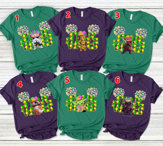 Disney Star Wars Mardi Gras Shirt, Galaxy's Edge Let the Good Times Roll