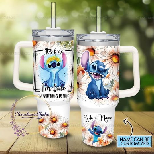 Stitch 40oz Tumbler, Stitch Tumbler, Disney 40oz Tumbler, Disney Stitch 40oz Tumbler, Stitch Lover Gift, Disney Stitch Tumbler