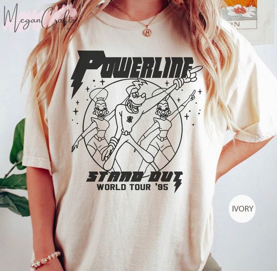 Retro Disney A Goofy Movie Powerline World Tour 95' Shirt, Disneyland Family Trip Shirts