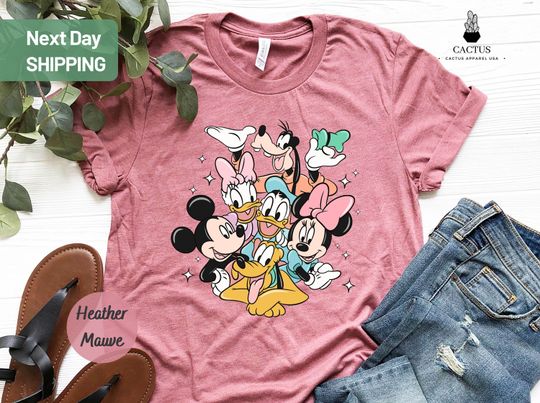 Discover Disney Characters Shirts, Matching Disney Shirts, Mickey Friends, Disney Family Shirt