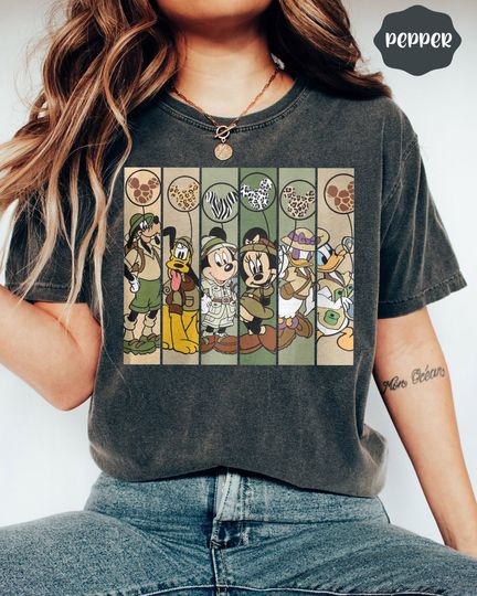 Mickey and Friends Safari  Shirts, Disney Animal Kingdom Shirt, Mickey Safari Shirt