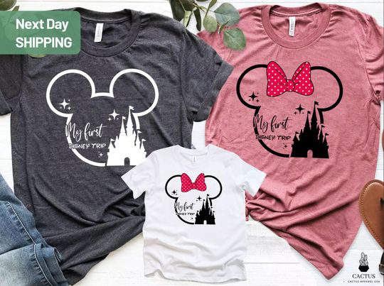 My First Disney Trip Shirts, Disneyworld Shirts, Disneyland Shirts, Disney Family Shirts