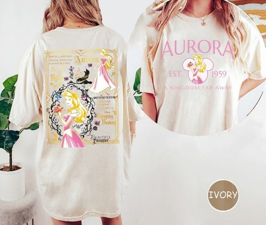 Color Vintage Aurora Princess Shirt, Disney Princess Shirt, Sleeping Beauty Shirt