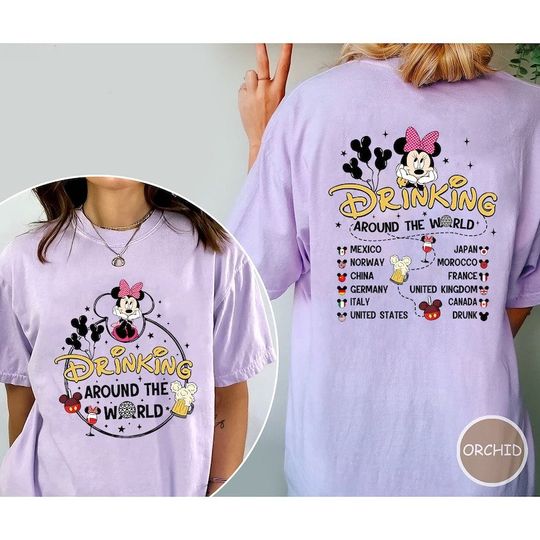 Drinking Around The World Shirt, Disney Drinking Shirt, Disney Epcot Shirt