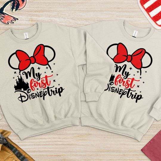 Disney Sweat, Disneyland Sweater,My First Disney Trip 2024 Sweatshirt