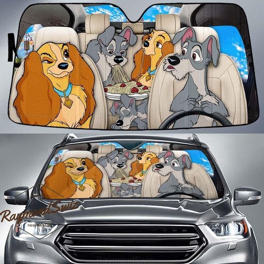 Lady And The Tramp Sunshade, Lady And Tramp Car Sun Shade