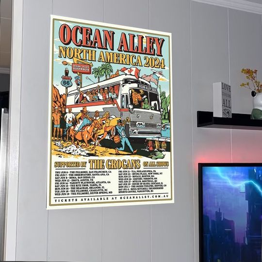 2024 Ocean Alley North America Tour Poster