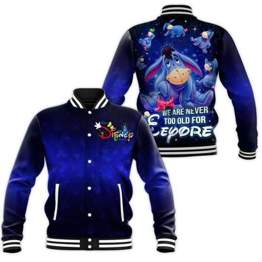 Winne The Pooh Eeyore Disney Baseball Jacket