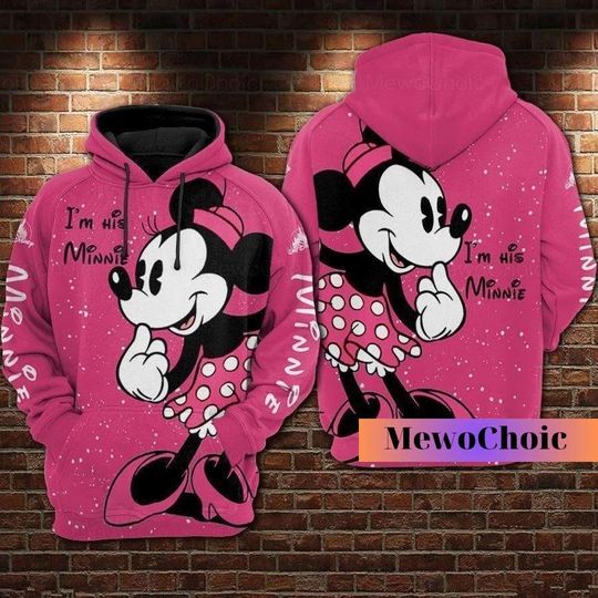 Minnie Hoodie, Minnie Mouse Hoodie, Disneyland Shirt, Minnie And Mickey Lovers, Disney World Hoodie