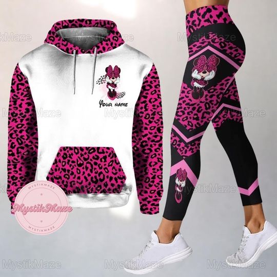 Personalized Minnie Hoodie, Minnie Mouse Legging, Disney Minnie Adult Hoodie, Minnie Workout Leggin